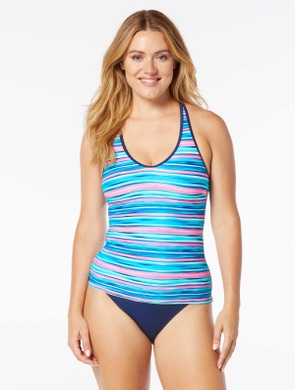 Beach House Sport Ambition Fitted Tankini Top - Shady Palms Rib