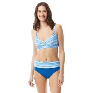 Beach House Swim Christa Wrap Underwire Bikini Top - Seaglass Stripe